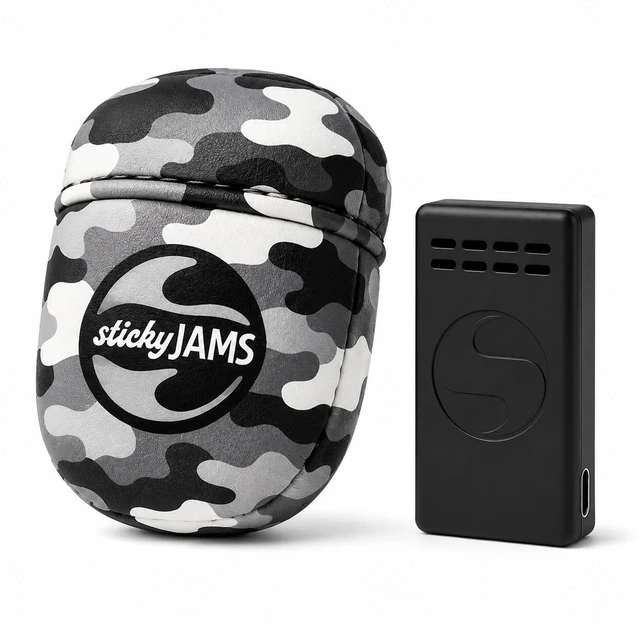 Main image of Wrestling Speaker with Headgear Pouch, Bluetooth Audio for Wrestling Practice, Warm-Ups and Training, Compact Rechargeable Wireless Speaker, 4+ Hour Battery, Camo