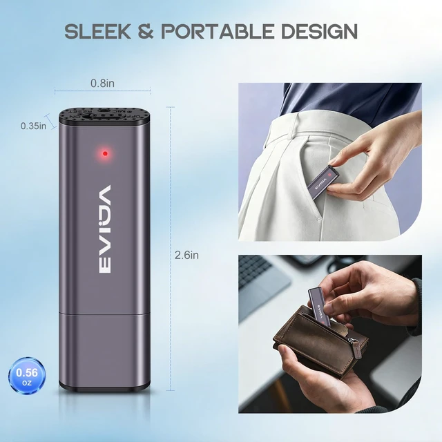 Alt view image 7 of 7 - 64GB Digital Voice Recorder USB Recording Device with 750Hrs Storage, Portable Voice Activated Audio Recorder for Lectures Interviews, Noise Reduction, Rechargeable
