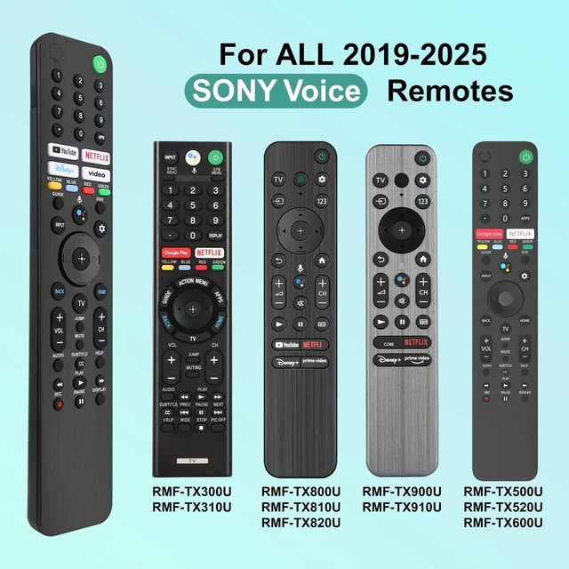 Alt view image 3 of 7 - for Sony TV Remote, for All 2019-2025 Sony Replacement Remote Control for Bravia Smart TV with Voice Control.for Bravia XR/XBR/KD/K Series Google/Android TVsVoice Function Pairing Required