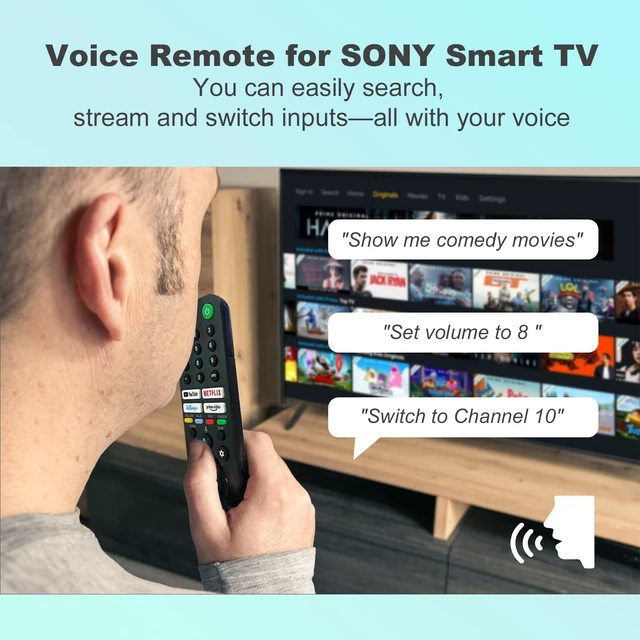 Alt view image 5 of 7 - for Sony TV Remote, for All 2019-2025 Sony Replacement Remote Control for Bravia Smart TV with Voice Control.for Bravia XR/XBR/KD/K Series Google/Android TVsVoice Function Pairing Required