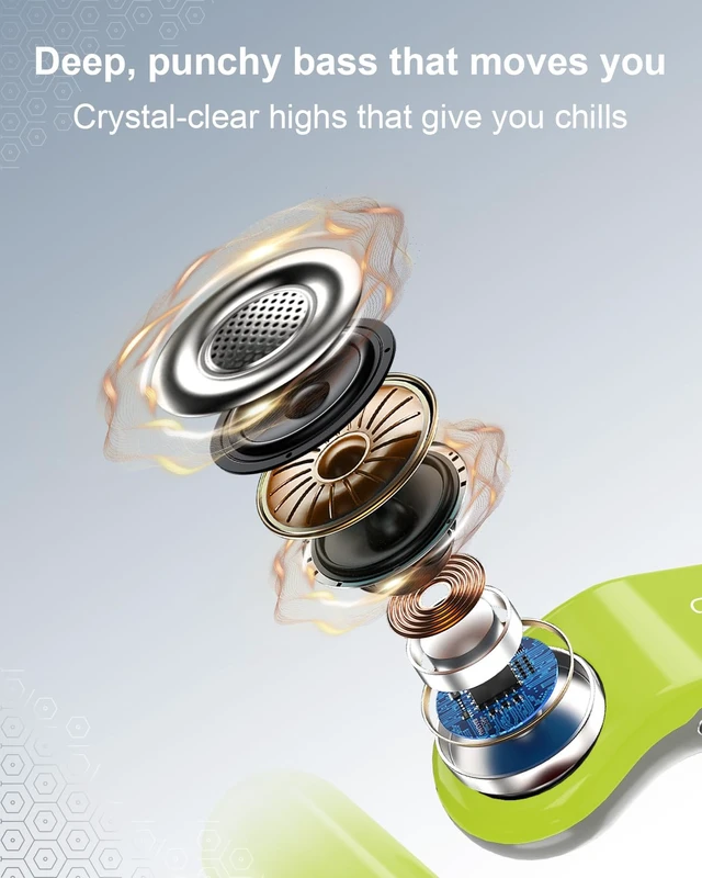 Alt view image 6 of 7 - Open Ear Headphones, Never Run Out of Power Earphones Endless Listening Replaceable Battery, 45° Ergonomic Fit, Barely-There Comfort, IPX7 Waterproof, Designed for Long Listening Sessions