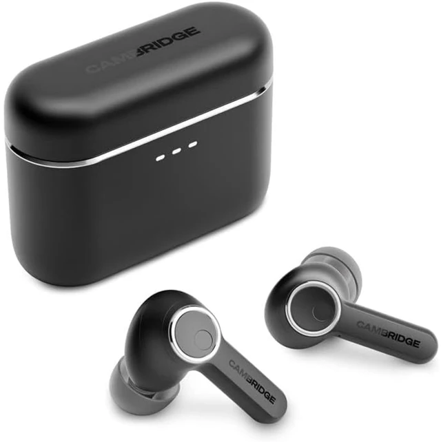 Main image of Melomania A100 Earbuds - in Ear True Wireless Headphones with Adaptive Active Noise Cancelling, aptX Lossless Bluetooth, Up to 39 Hour Battery Life with Charging Case - Black