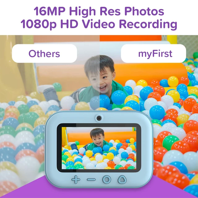 Alt view image 4 of 7 - Kids Instant Print Camera, 16MP 7S Inkless Printing Insta 20, 1080P video, dual screen selfies, road trip fun, school play, birthday gift for girls ages 4-12