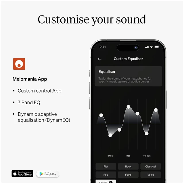 Alt view image 6 of 6 - Melomania A100 Earbuds - in Ear True Wireless Headphones with Adaptive Active Noise Cancelling, aptX Lossless Bluetooth, Up to 39 Hour Battery Life with Charging Case - White
