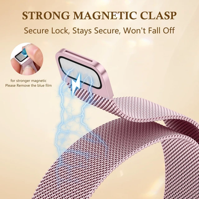 Alt view image 3 of 7 - Metal Bands Compatible with Fitbit Charge 6/ Charge 5 Bands for Women Men, Stylish Cute Adjustable Breathable Watch Bracelet Sport Watch Strap Replacement Wristbands for Charge 6/Charge 5 Band