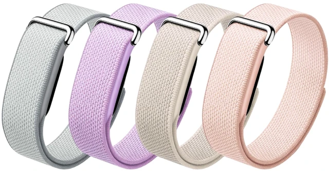 Main image of 4 Pack Band Compatible with Google Fitbit Air Band for Women Men, Braided Nylon Loop Sport Breathable Replacement Wrist Strap Compatible with Fitbit Air Screenless Fitness Tracker