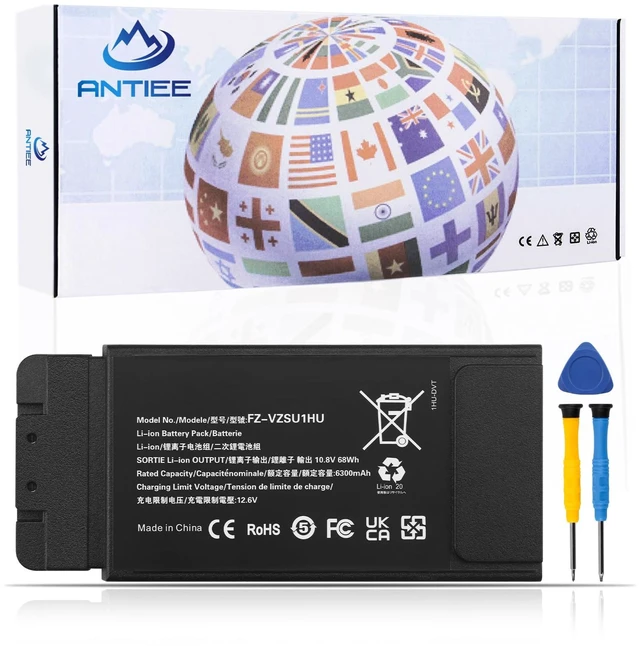 Main image of FZ-VZSU1HU FZ-55 Laptop Battery Replacement Pack for PANASONIC TOUGHBOOK 55 Mk1 Higher Capacity 10.8V 68Wh 6-Cell (Not Suitable for CF-54)