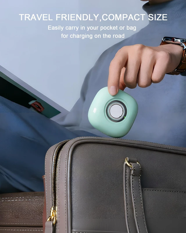 Alt view image 5 of 7 - Portable Charging Case for Oura Ring Gen 4/5 Dock, 10 Charges, Green Pocket-Sized Travel Holder Case (Sizes 615), 1-Hour USB-C Recharge, Clear LED Window, Magnetic Snap-Lock Dock Excluded