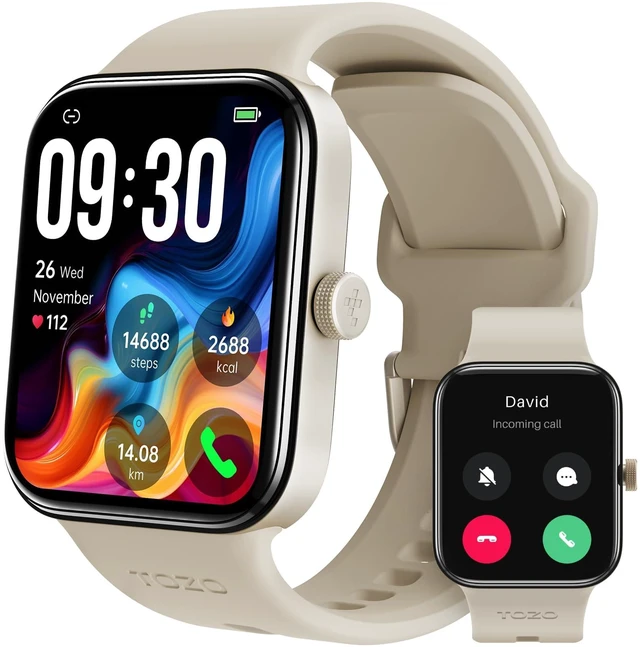 Main image of AMOLED S4 Smart Watch 1.78" Ultra-Clear Screen for Men Women Bluetooth Call Answer Fitness Tracker, Sleep Monitor IP68 Waterproof for iOS 11.0+ Android 9.0+ Gold