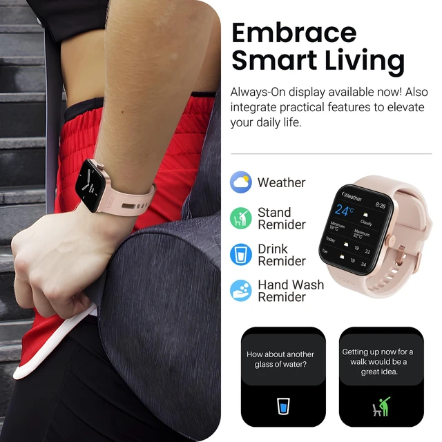 Alt view image 7 of 7 - AMOLED S4 Smart Watch 1.78" Ultra-Clear Screen for Men Women Bluetooth Call Answer Fitness Tracker, Sleep Monitor IP68 Waterproof for iOS 11.0+ Android 9.0+ Rose Gold