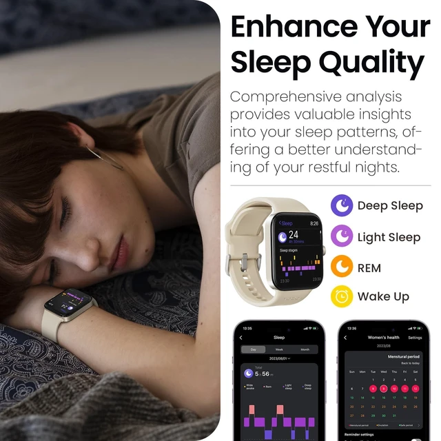 Alt view image 5 of 7 - AMOLED S4 Smart Watch 1.78" Ultra-Clear Screen for Men Women Bluetooth Call Answer Fitness Tracker, Sleep Monitor IP68 Waterproof for iOS 11.0+ Android 9.0+ Gold