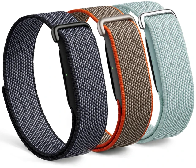 Main image of 3 Pack Nylon Replacement Bands Compatible with Google Fitbit Air Soft Breathable Sport Wristband, Lightweight Micro-Adjustable Hook-and-Loop Strap for Gym Workout, Women Men