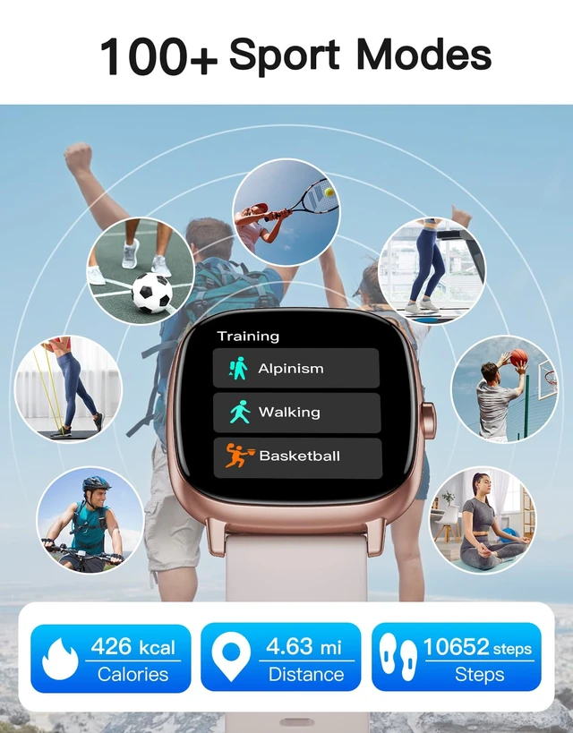Alt view image 5 of 7 - Smart Watch for Men Women with GPS Built-in Answer/Make Call Cream 1.95" HD, for iPhone/Android Phones, Fitness Tracker Heart Rate/Sleep Monitor, Step/Calories Counter 100+ Sport, Waterproof