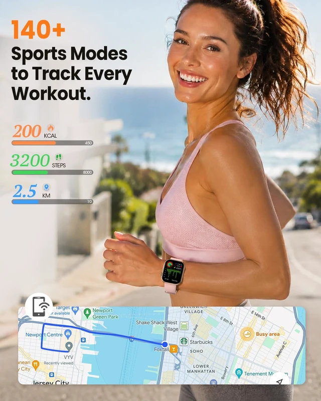 Alt view image 5 of 7 - Smart Watches for Men Women, Answer&Make Call, 24/7 Health Monitoring Watch 1.97" Fitness Tracking Smartwatches, Sleep Monitor, 140+ Sports Modes, IP68 Waterproof, Android/iPhone, Gold