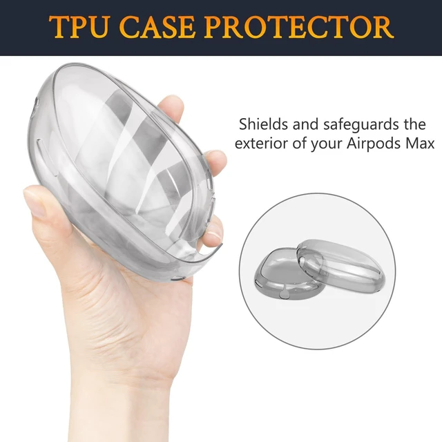 Alt view image 6 of 7 - Case Cover Kit for (AirPods Max 2/1) - Black Sweat Proof Kit (Headband Cover + TPU Case Protector + Silicone Ear Covers) for Gym Exercise, Easy to Clean