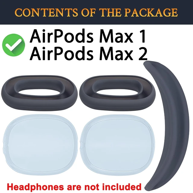 Alt view image 2 of 7 - Protective Kit for AirPods Max 2/1 (2026/2024/2020, USB-C/Lightning), Headband Cover + TPU Case Protector + Silicone Ear Pad Covers, Sweatproof, Washable, Anti-Scratch (Navy Blue)
