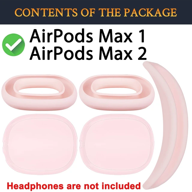 Alt view image 2 of 7 - Case Cover Kit for (AirPods Max 2/1) - Pink Sweat Proof Kit (Headband Cover + TPU Case Protector + Silicone Ear Covers) for Gym Exercise, Easy to Clean