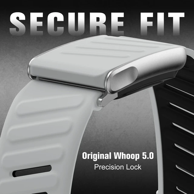 Alt view image 4 of 7 - Silicone Sport Band Compatible with Whoop 5.0/MG, One, Peak & Life Upgrade Soft & Comfortable Silicone Waterproof Breathable Adjustable Replacement Wristbands for Men Women Accessories, Grey