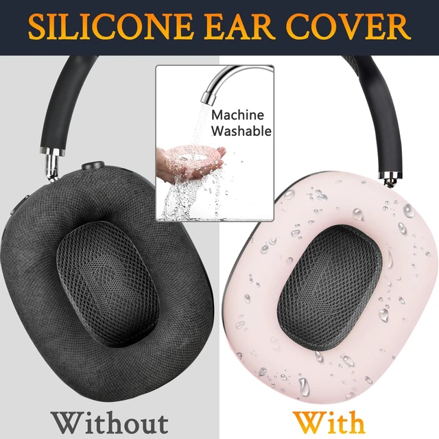 Alt view image 4 of 7 - Case Cover Kit for (AirPods Max 2/1) - Pink Sweat Proof Kit (Headband Cover + TPU Case Protector + Silicone Ear Covers) for Gym Exercise, Easy to Clean