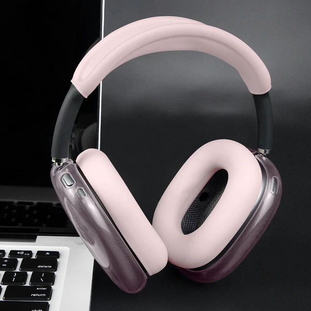 Alt view image 7 of 7 - Case Cover Kit for (AirPods Max 2/1) - Pink Sweat Proof Kit (Headband Cover + TPU Case Protector + Silicone Ear Covers) for Gym Exercise, Easy to Clean