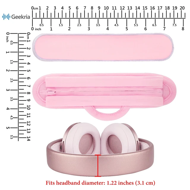 Alt view image 2 of 6 - Nova Headband Cover Set, Fits 1.22" (3.1cm) Headband (Measure Before Buying), Cooling-Gel Protector Compatible with Razer, JBL, HyperX, Corsair, Logitech, Sennheiser