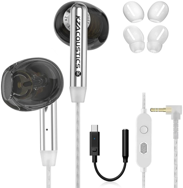 Main image of Duet USB C Headphones, Wired Earbuds for Samsung S25 S24 S23 FE S22 S21 S20 A53 A54 Type C Noise Isolating Fit IEM Built-in DSP Sound Card with EQ for iPhone 17 Pro Pixel 9 Pro (Black, DSP Mic)