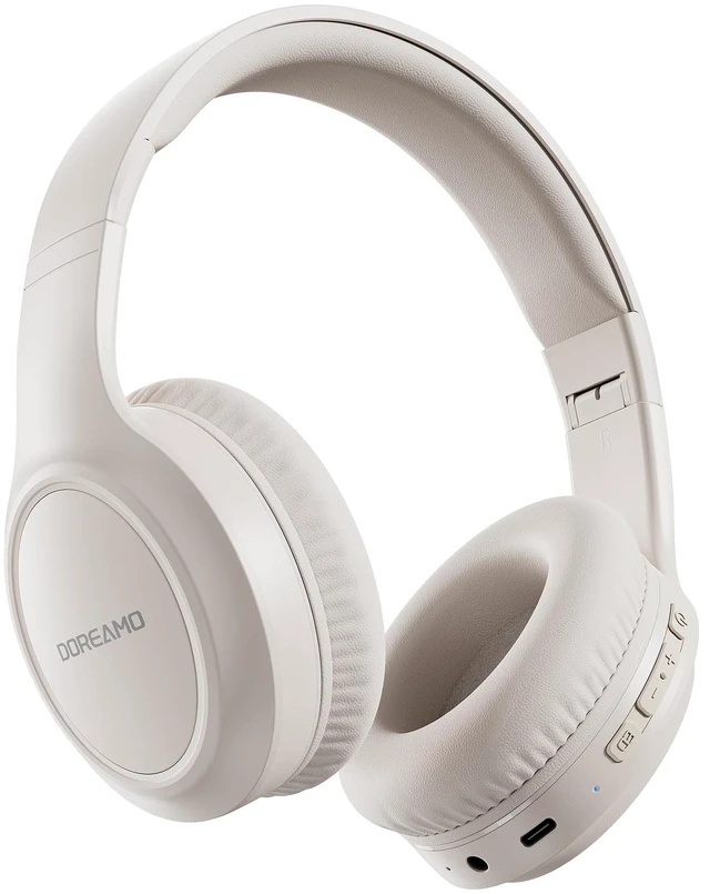 Main image of Headphones Wireless Over Ear, 70 Hours Playtime Bluetooth Headphones Built-in Microphone, Foldable Lightweight Headset with Bluetooth 5.4, HiFi Stereo Sound for PC Cellphone Travel Office (Off-white)