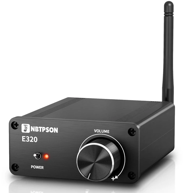Main image of Bluetooth Stereo Amplifier, 50W x 2 Mini Class D Power Amplifier Receiver for Passive Speakers, 2 Channel Home Audio Amp with Bluetooth, for Bookshelf, Ceiling, Garage, Patio-TPA3116 Chips