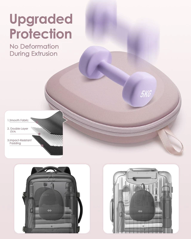 Alt view image 3 of 7 - Headphone Case Hard Shell Super-Slim for Sony/JBL/Bose/Soundcore Anker Fits BERIBES KVIDIO TOZO JLab Over-Ear Headphones, Universal Portable Travel Organizer Bag