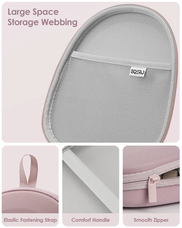 Alt view image 5 of 7 - Headphone Case Hard Shell Super-Slim for Sony/JBL/Bose/Soundcore Anker Fits BERIBES KVIDIO TOZO JLab Over-Ear Headphones, Universal Portable Travel Organizer Bag