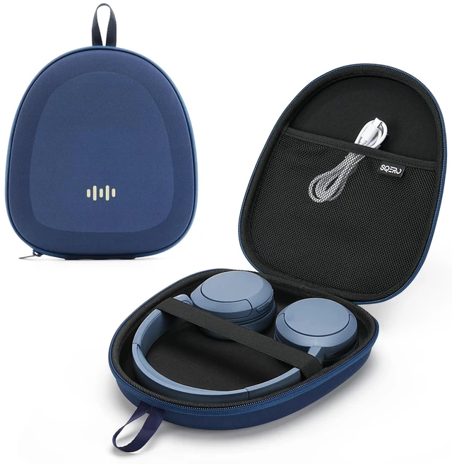 Main image of Headphone Case Hard Shell Super-Slim for Sony/JBL/Bose/Soundcore Anker Fits BERIBES KVIDIO TOZO JLab Over-Ear Headphones, Universal Portable Travel Organizer Bag