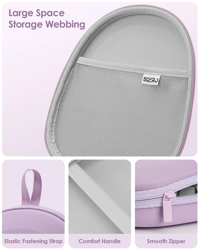 Alt view image 5 of 7 - Headphone Case Hard Shell Super-Slim for Sony/JBL/Bose/Soundcore Anker Fits BERIBES KVIDIO TOZO JLab Over-Ear Headphones, Universal Portable Travel Organizer Bag
