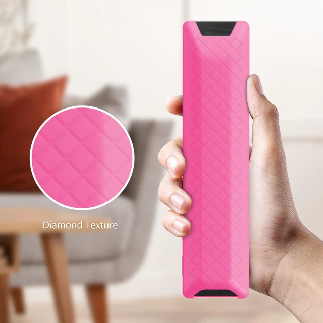 Alt view image 5 of 6 - Rc923a Case for TCL Qm6k Remote Cover Rc813A QM7K FMB1 2025 Pink For Tcl Remote Model Rc923a Tcl Google Tv Remote Cover Glow in the Dark, Dog Bite Proof Remote Covers