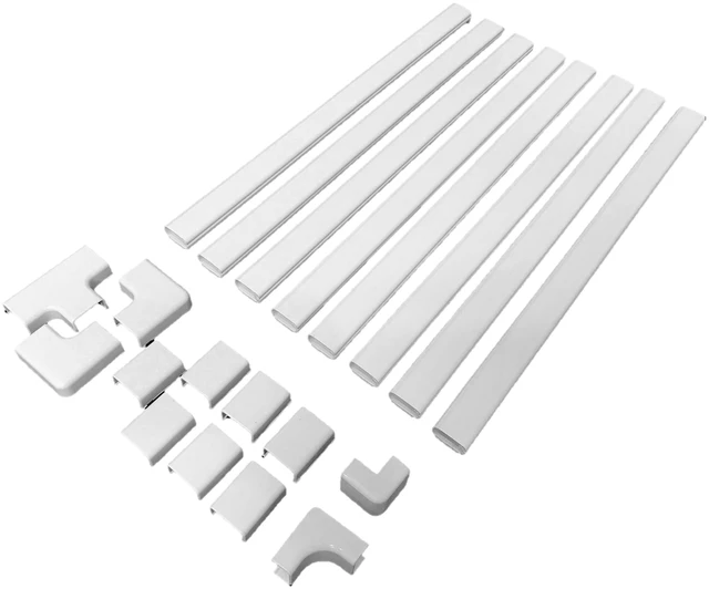 Main image of Legrand Cordmate II 128 Inch 20 Piece Cord Cover Kit White Cord Hider, On Wall, Self Adhesive, Hide up to 3 Cords, Cut to Size, Customizable, Cable Concealer, Sustainable Packaging