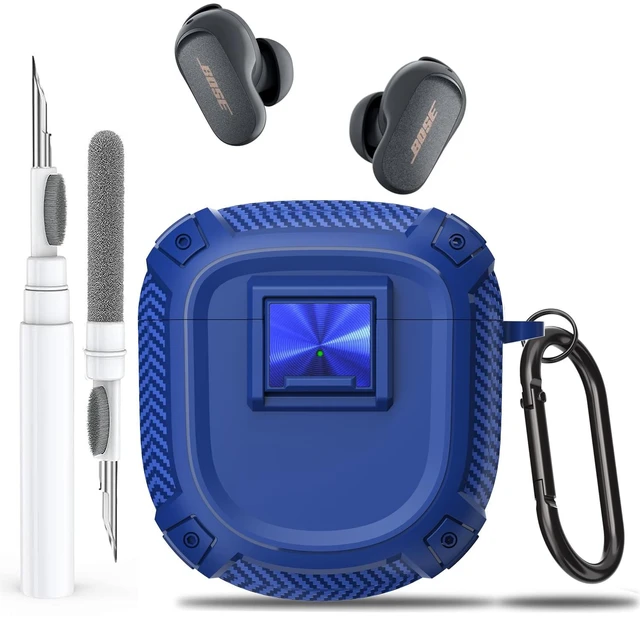 Main image of for New Bose QuietComfort Ultra Earbuds (2nd Gen 2025)/Ultra 2023/II 2022 Case Cover with Lock Clip&Cleaner kit, Rugged Shockproof Protective Bose QC Ultra 2 Hard Skin with Carabiner - Blue