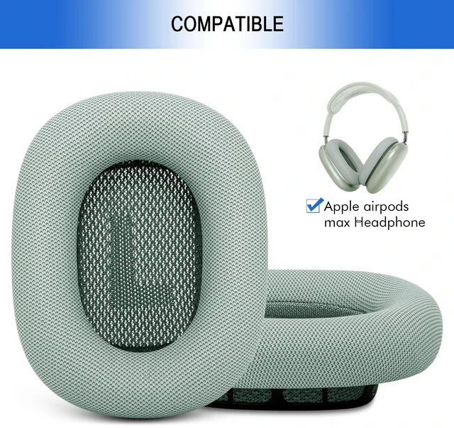 Alt view image 2 of 7 - Replacement Ear Cushions for AirPods Max - Upgraded Ear Cups Cover for Apple AirPods Max Headphones, GVOEARS Earpad Sweatproof (Green)