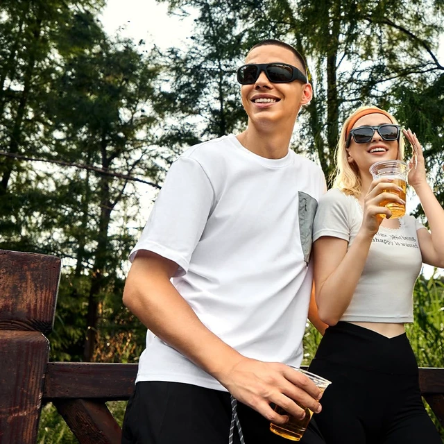 Alt view image 5 of 7 - Sport OpenEar Smart Glasses, ImpactResistant Bluetooth Sunglasses 12H Playtime, HandsFree Calling, Music Playback, Voice Control, Lightweight & AllDay Comfort for Cycling, Hiking & Running