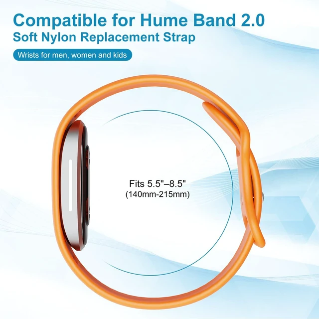 Alt view image 6 of 7 - Compatible for Hume Band 2.0 Replacement Strap,Waterproof & Sweatproof Comfort Quick-dry Silicone Sport Soft Wristband Fit Workouts Sleeping Daily Compatible for Hume Health Band2.0 Women Men