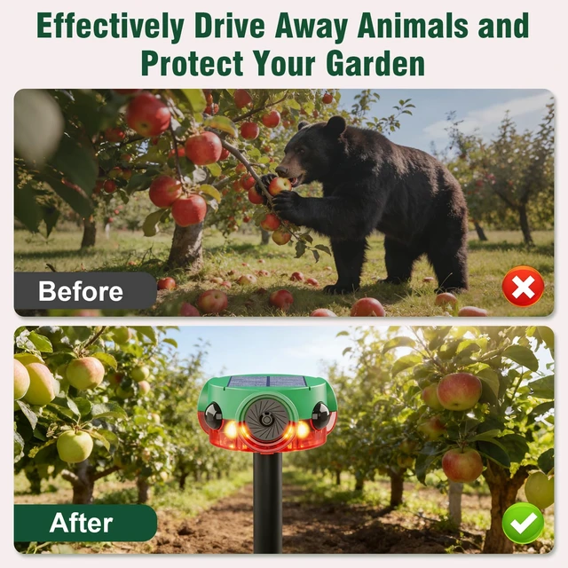 Alt view image 3 of 7 - Outdoor Motion Sensor Alarm Barking Dog Alarm 360°Detection Supports Voice Recording, Adjustable Volume, 120dB Motion Activated Alarm for Home, Garden, Yard, Farm 3 Pack