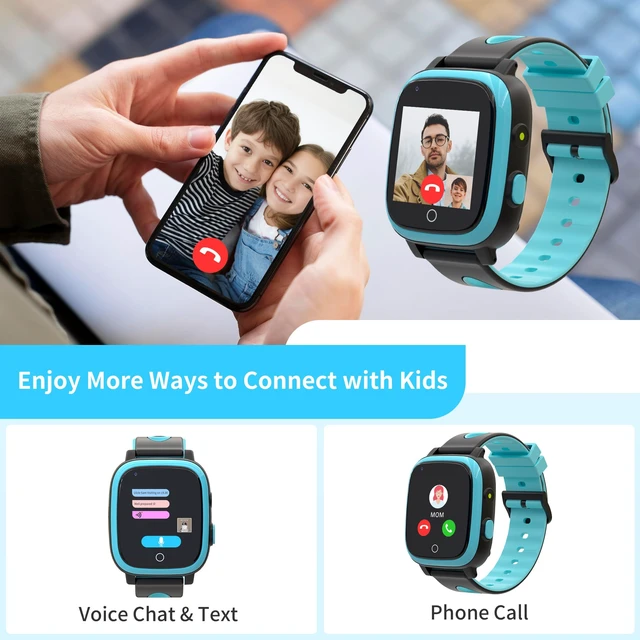 Alt view image 5 of 7 - Kids Smart Watch with GPS Tracker,GPS Watch for Kids with Video Call Voice Chat Alarm SOS Camera Pedometer Stopwatch Caculator Flashlight Smart Watch for Kid Age 5-12