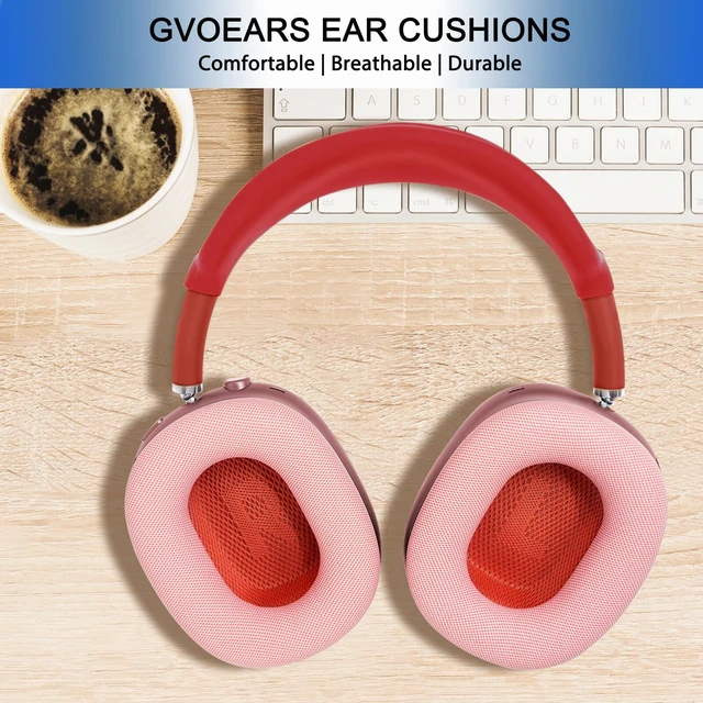 Alt view image 6 of 7 - Replacement Ear Cushions for AirPods Max 1 & 2 Generation Apple Headphones Upgraded Ear Pads APM Cups Cover for Workout with Silicone Gel (Pink)