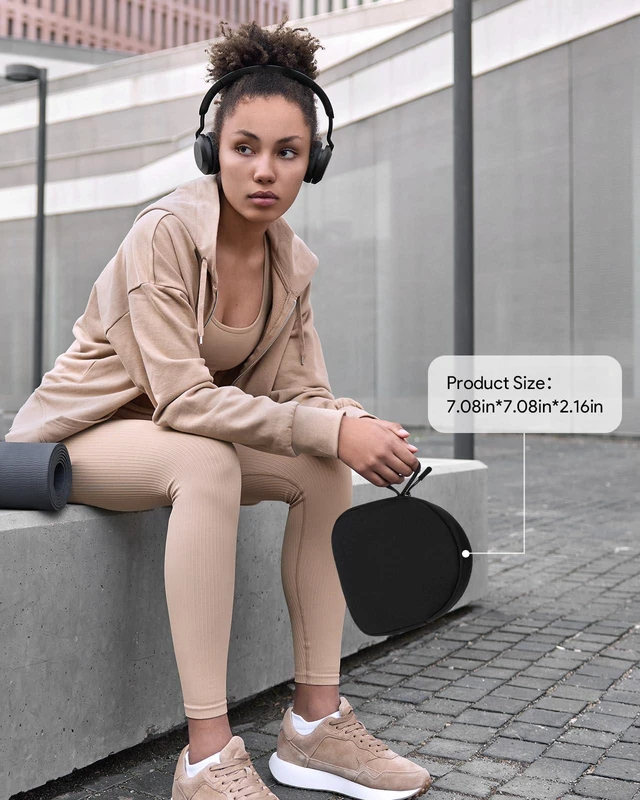 Alt view image 7 of 7 - Headphone Case Soft for JBL Tune 510BT/520BT/500BT/720BT/Sony WH-CH520/720 Fits BERIBES/SoundCore Q20/30/TOZO/KVIDIO/JLab/Bose, Ultra-Thin Headphones Case Bag Travel Carrying Universal