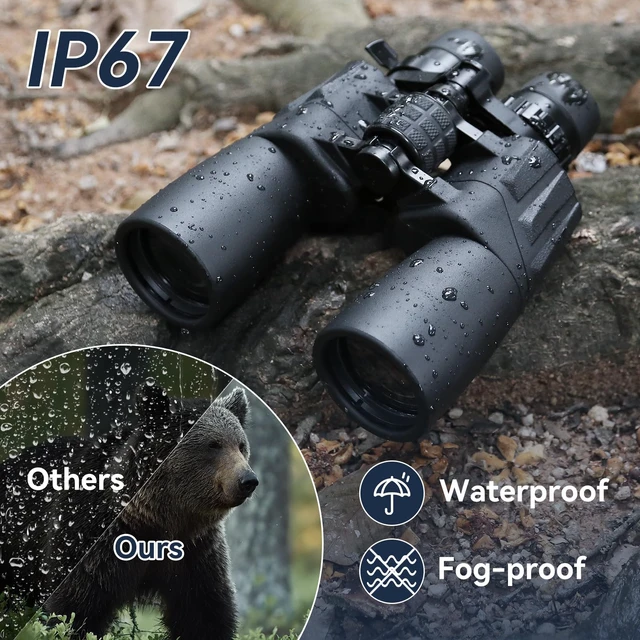 Alt view image 7 of 7 - Upgraded 10-30X50 Zoom Binoculars for Adults, High Powered Binocular BAK4 Prism, FMC Lens, HD Vision, Low Light Vision, Waterproof, Large View, Easy Focus, Bird Watching, Hunting, Outdoor, Gifts