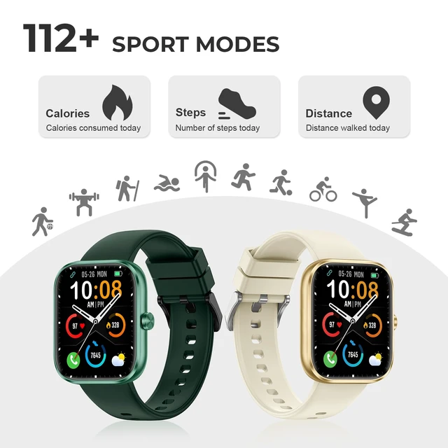 Alt view image 3 of 7 - Smart Watch for Men, Bluetooth Call, 1.83" Fitness Watch for Android iOS Smartwatch with Heart Rate/Sleep Monitor/Pedometer/Calories, 110+ Sport Modes, IP68 Waterproof Fitness Tracker, Black
