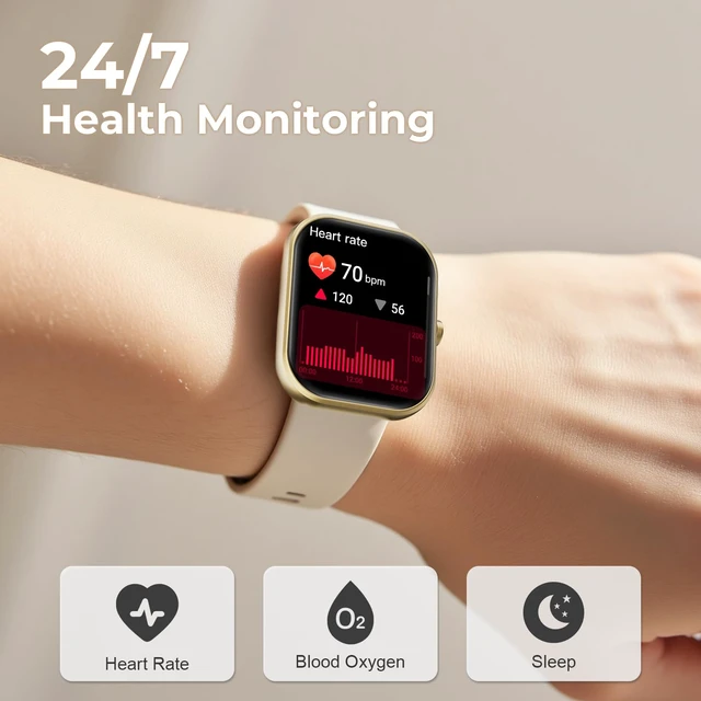 Alt view image 4 of 7 - Smart Watch for Men, Bluetooth Call, 1.83" Fitness Watch for Android iOS Smartwatch with Heart Rate/Sleep Monitor/Pedometer/Calories, 110+ Sport Modes, IP68 Waterproof Fitness Tracker, Black