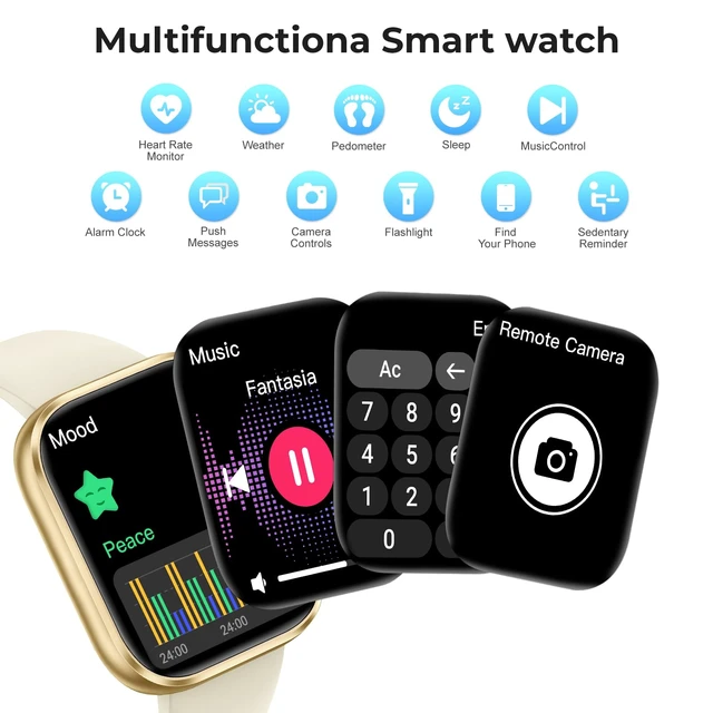 Alt view image 6 of 7 - Smart Watch for Men, Bluetooth Call, 1.83" Fitness Watch for Android iOS Smartwatch with Heart Rate/Sleep Monitor/Pedometer/Calories, 110+ Sport Modes, IP68 Waterproof Fitness Tracker, Black