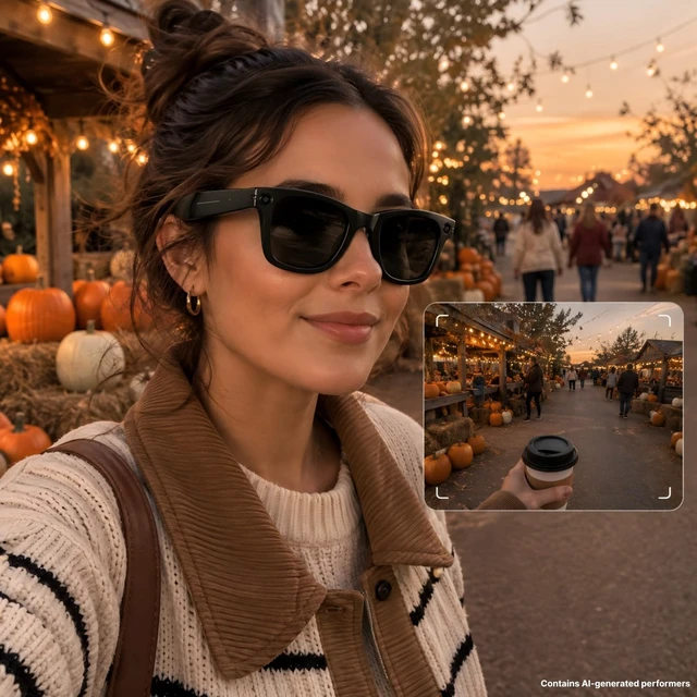 Alt view image 7 of 7 - Smart Glasses with Camera for Travel & POV Video, Black Hands-free POV camera glasses for travel, cycling and daily moments, with Bluetooth audio, calls, translation and WiFi