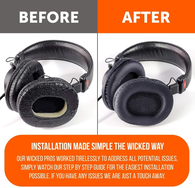 Alt view image 4 of 7 - PadZ MDR7506 - Replacement Ear Pads for Sony MDR 7506 Made by Wicked Cushions Also fits V6 & CD900ST. Softer Leather, Luxurious Memory Foam Airweave Fabric Perforated