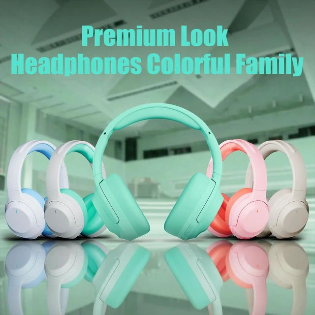 Alt view image 7 of 7 - Upgraded Prolevel Hybrid Active Noise Cancelling Headphones, HD Sound & Big Bass, 2X Softer Comfort, Long ANC Playtime, Wireless Over-Ear Bluetooth Headphones Perfect for Home Office/Travel/Pair
