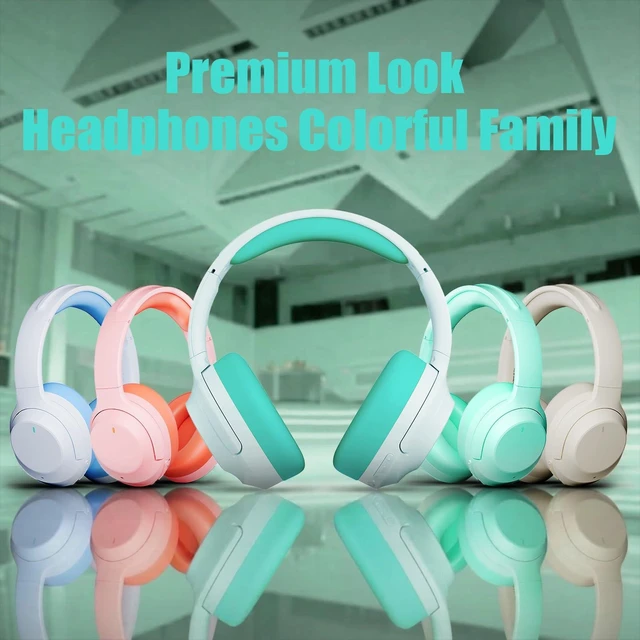 Alt view image 7 of 7 - Upgraded Prolevel Hybrid Active Noise Cancelling Headphones, HD Sound & Big Bass, 2X Softer Comfort, Long ANC Playtime, Wireless Over-Ear Bluetooth Headphones Perfect for Home Office Travel Pair